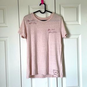Pink embroidered shirt. Lucky Brand. Worn Once.